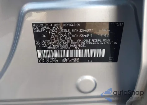 2018 Toyota Rav4 Le from USA, damaged, VIN JTMZFREV5JJ159218